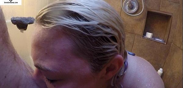  POV Blowjob Big Breasts Alice Frost in Shower